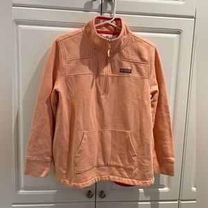 Vineyard Vines Ladies Peach Half Zip Sweatshirt Size M